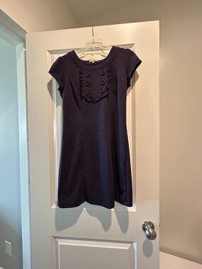 Juniors Bebop Short Sleeve Purple Black Dress in Size S Small